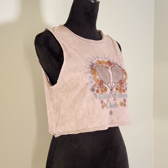 BACON LETTUCE TOMATO Malibu Tennis Club Crop Top, Size Large - Picture 4 of 8